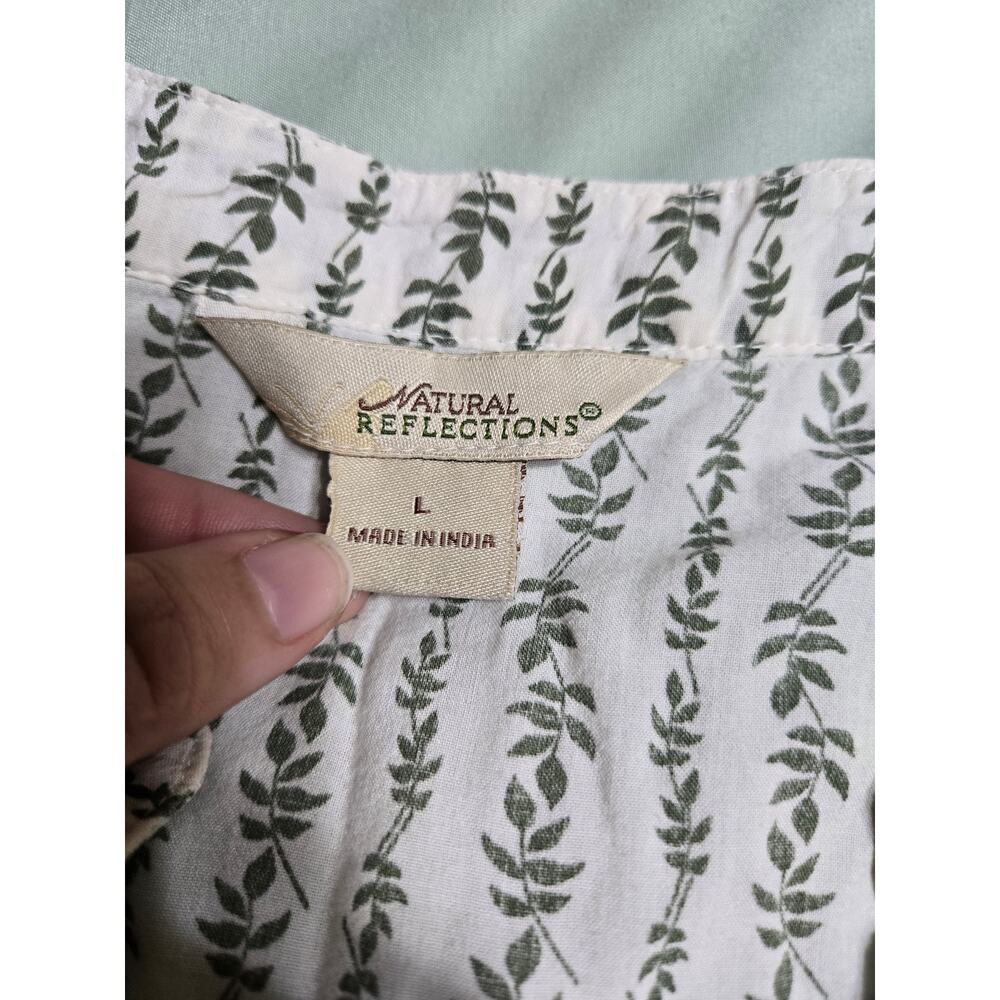 Natural Selections Large Women's Partial Button Up Top View 5